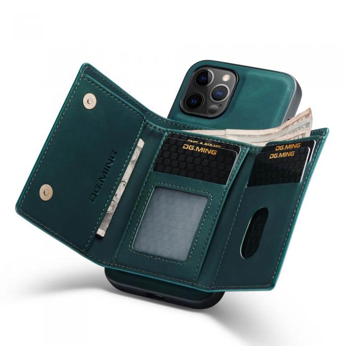 OEM - iPhone 11 Skal DG.MING M1 Magnetic Tri-fold Wallet Med Kickstand - Grn