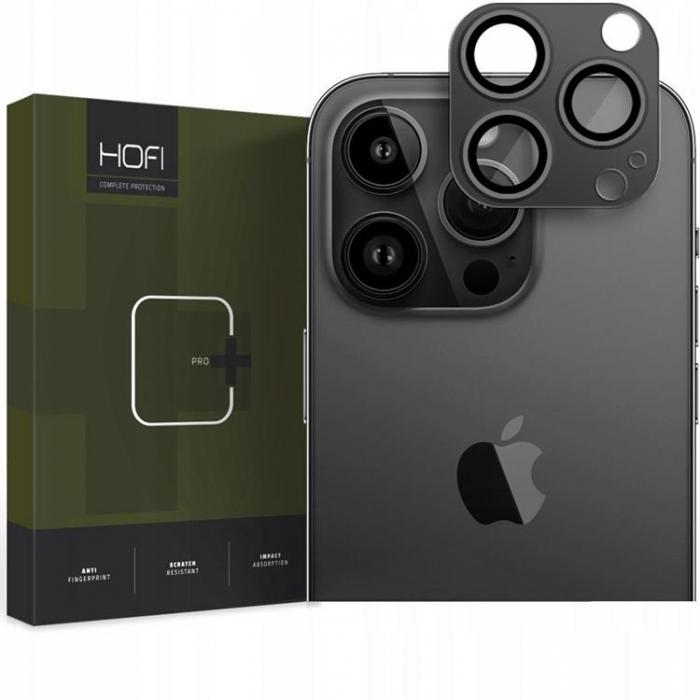 Hofi - Hofi iPhone 15 Pro Max/15 Pro Kameralinsskydd i Hrdat Glas - Svart