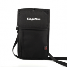 Tingofine - Tingofine RFID Multipocket Halsbandsfodral - Svart