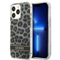 Guess - Guess iPhone 13 Pro Mobilskal Leopard - Grå