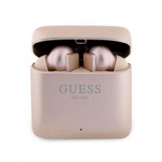 Guess - Guess TWS Bluetooth In-Ear Hörlurar + Dock Printed Logo - Rosa Guld