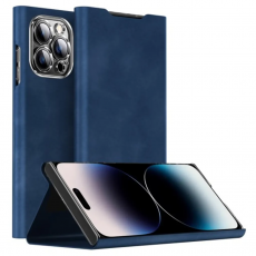 Taltech - iPhone 15 Plus Plånboksfodral Skyddande - Blå
