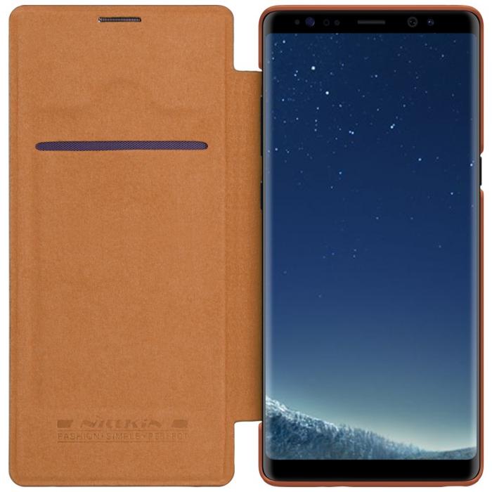 UTGATT4 - Nillkin Qin Plnboksfodral till Samsung Galaxy Note 8 - Brun