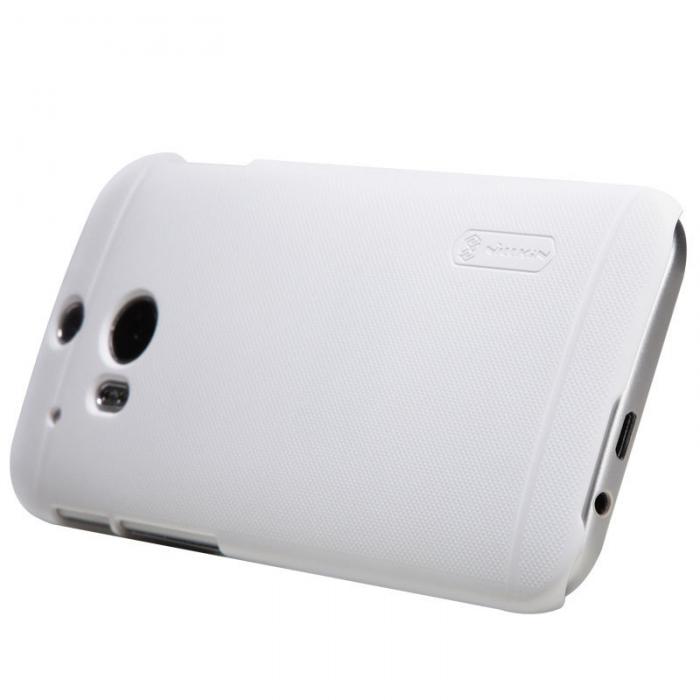 UTGATT4 - Nillkin Frosted Shield Skal till HTC One M8 (Vit) + Skrmskydd