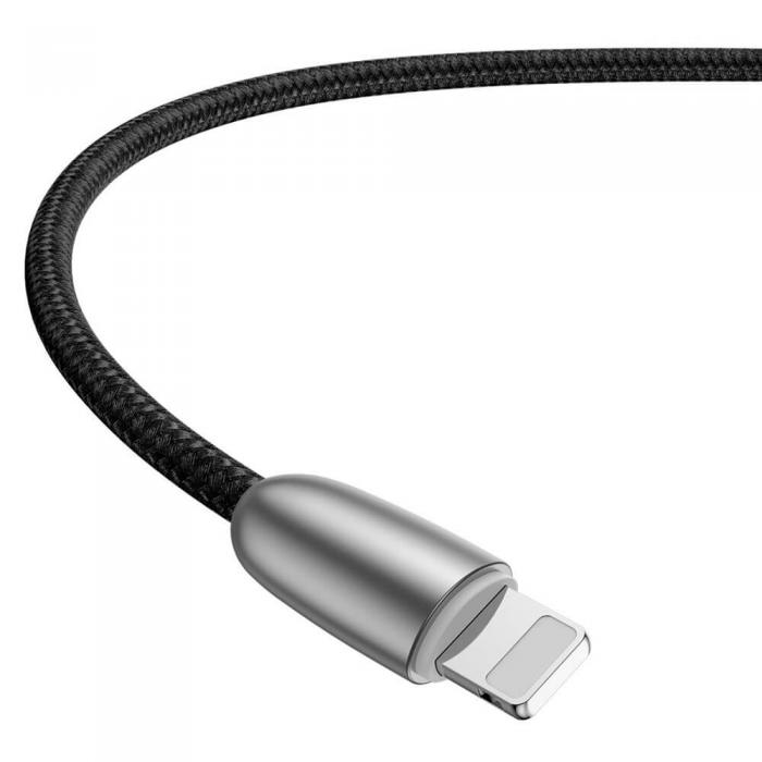 UTGATT5 - Baseus Torch USB Kabel/ lightning 2.4A 1m LED lampa Svart