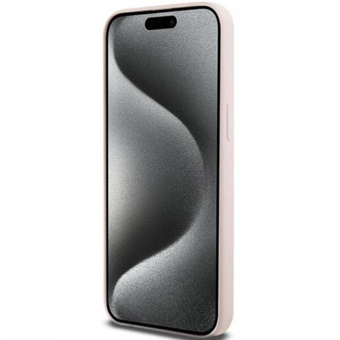 KARL LAGERFELD - KARL LAGERFELD iPhone 15 Pro Mobilskal Silikon Karl Script - Rosa