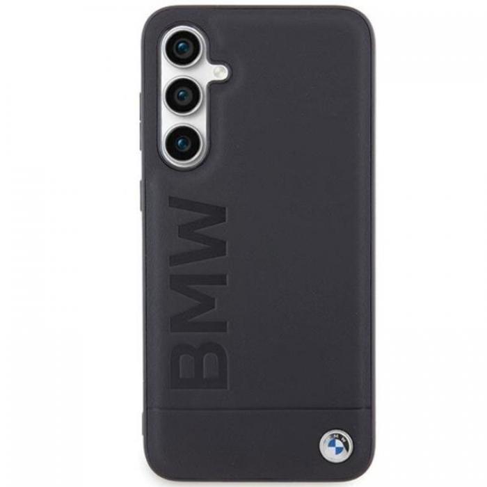 BMW - BMW Galaxy S23 FE Mobilskal Lder Hot Stamp - Svart