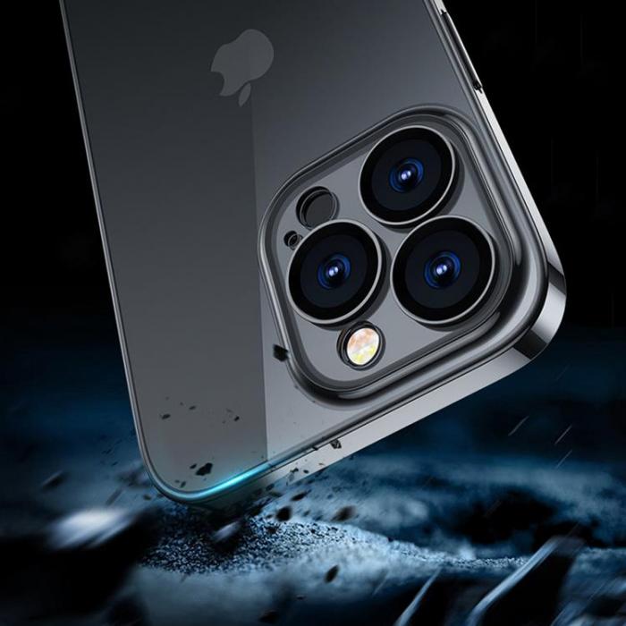 Joyroom - Joyroom iPhone 14 Plus Skal 14Q Med Metallram - Svart