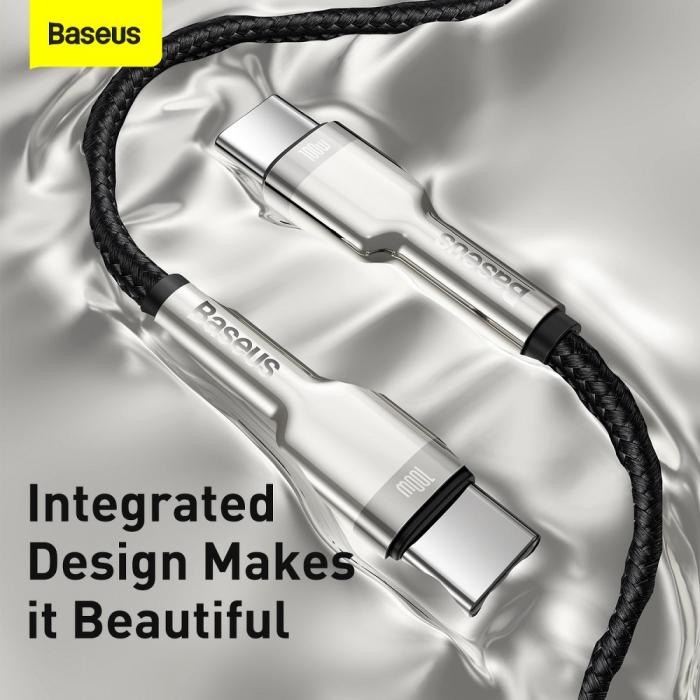 BASEUS - BASEUS kabel USB-C to USB-C PD100W Power Delivery 2m Svart