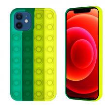 Fidget Toys - Pop it Fidget Multicolor Skal iPhone 12 Mini - Mörk Grön