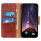 A-One Brand - Sony Xperia 5 IV Plnboksfodral kta Lder Crazy Horse - Brun