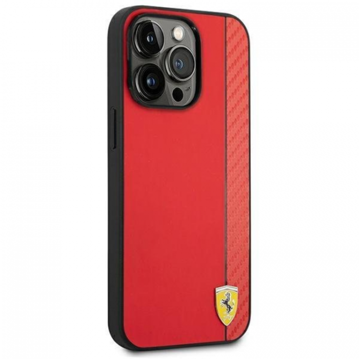 Ferrari - Ferrari iPhone 14 Pro Skal Hrd Carbon - Rd