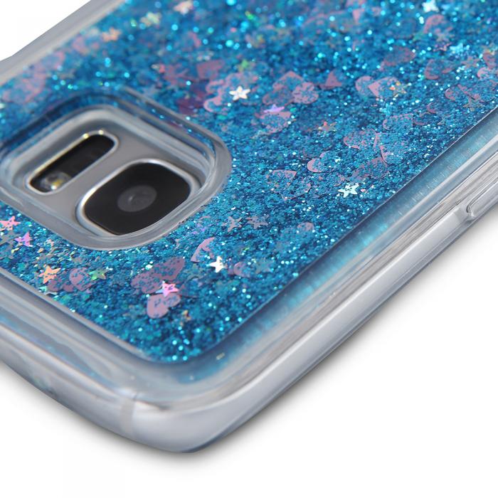 UTGATT5 - Glitter skal till Samsng Galaxy S7 Edge - USA Flag