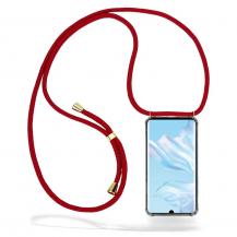 CoveredGear-Necklace - Boom Huawei P30 Pro mobilhalsband skal - Maroon Cord