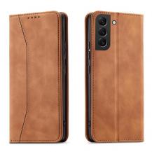 A-One Brand - Galaxy S22 Plånboksfodral Magnet Fancy - Brun