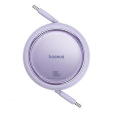 BASEUS - Baseus Retractable Free2Draw Mini USB-C - USB-C 100W 1m - Lila