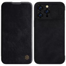 Nillkin - Nillkin iPhone 14 Pro Max Plånboksfodral Qin Pro Läder - Svart