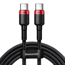 BASEUS - Baseus Nylon USB-C Kabel 2m 100W - Svart