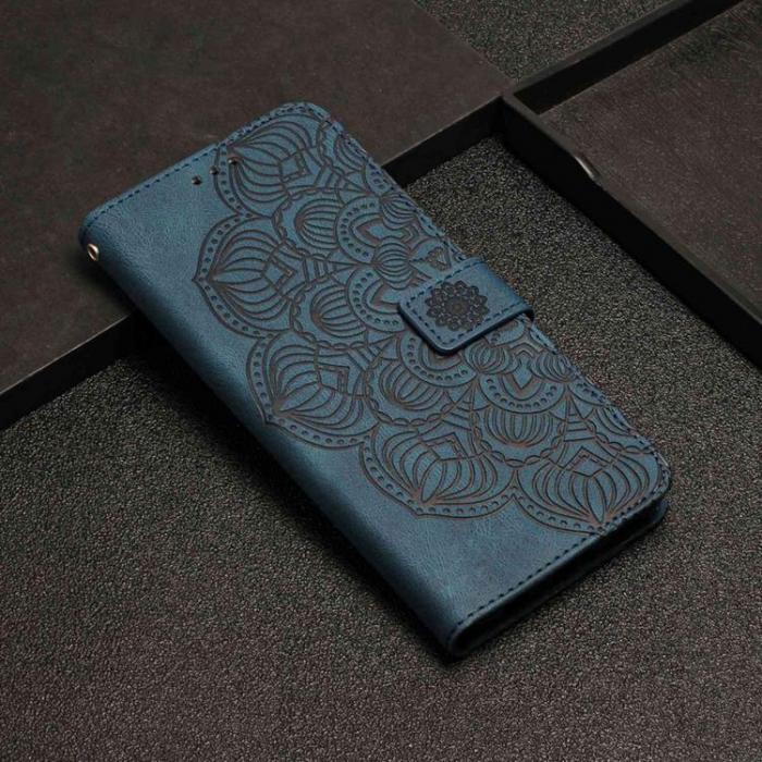 A-One Brand - iPhone 14 Plnboksfodral Mandala Flower - Bl