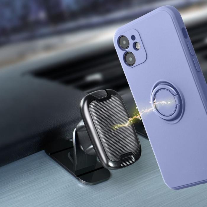 Forcell - Forcell iPhone 7/8/SE (2020/2022) Skal Silikon Ring - Violett