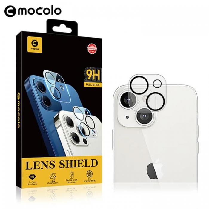 Mocolo - Mocolo iPhone 15/15 Plus Kameralinsskydd i Hrdat Glas - Svart
