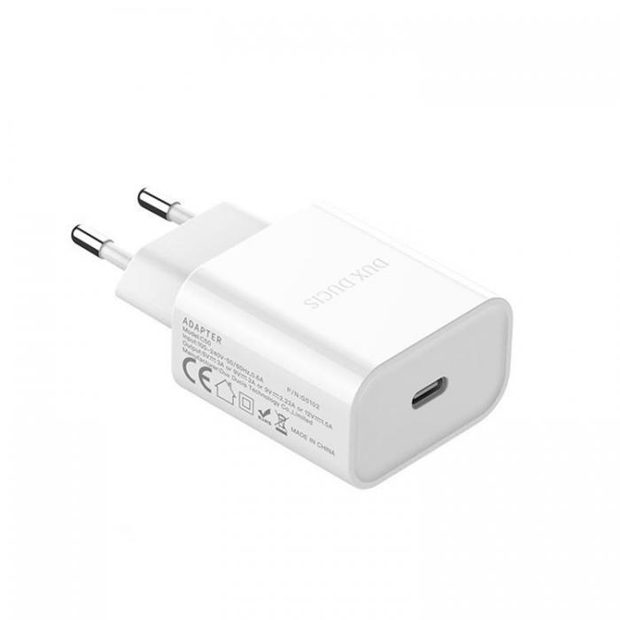 Dux Ducis - Dux Ducis Fast Vggladdare USB-C 20 W - Vit