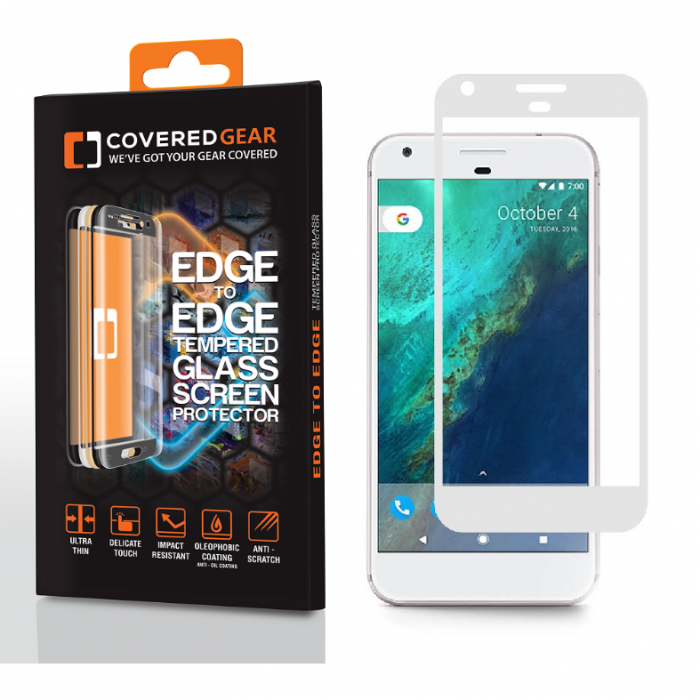 UTGATT5 - CoveredGear Edge to Edge hrdat glas till Google Pixel - Vit