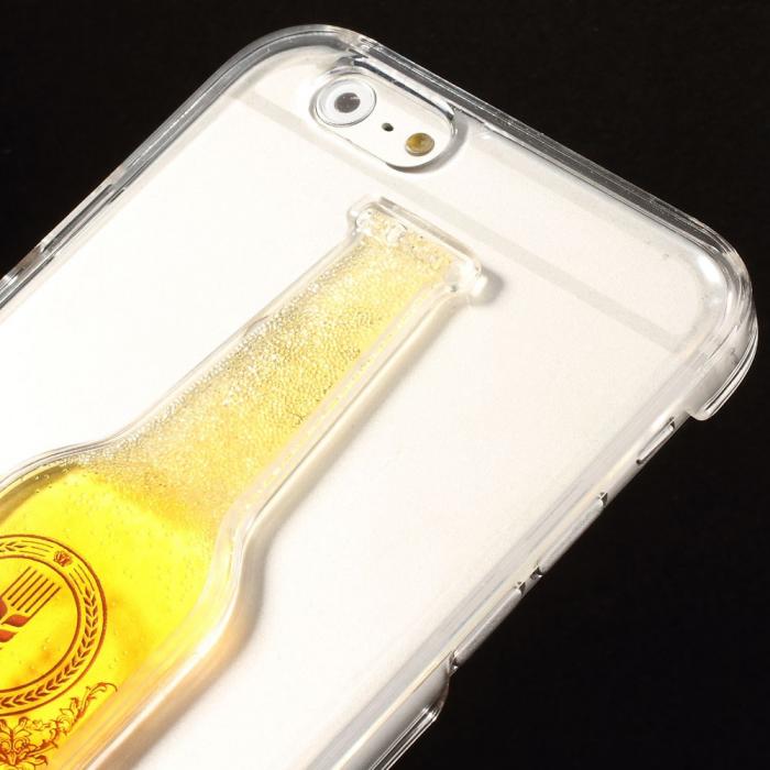 A-One Brand - BaksideSkal till Apple iPhone 6 / 6S - Liquid Beer Bottle (Yellow)