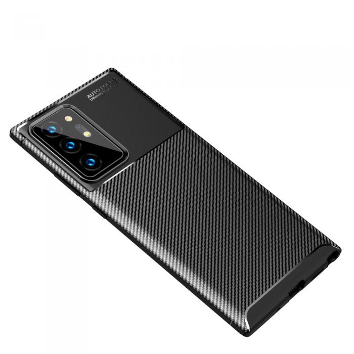 UTGATT1 - Carbon Fiber TPU Skal Till Galaxy Note20 Ultra - Svart