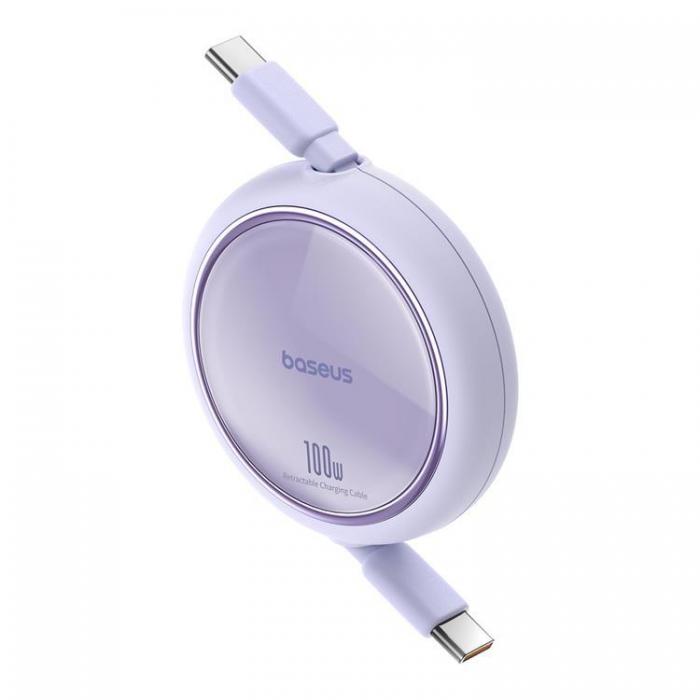 BASEUS - Baseus Retractable Free2Draw Mini USB-C - USB-C 100W 1m - Lila