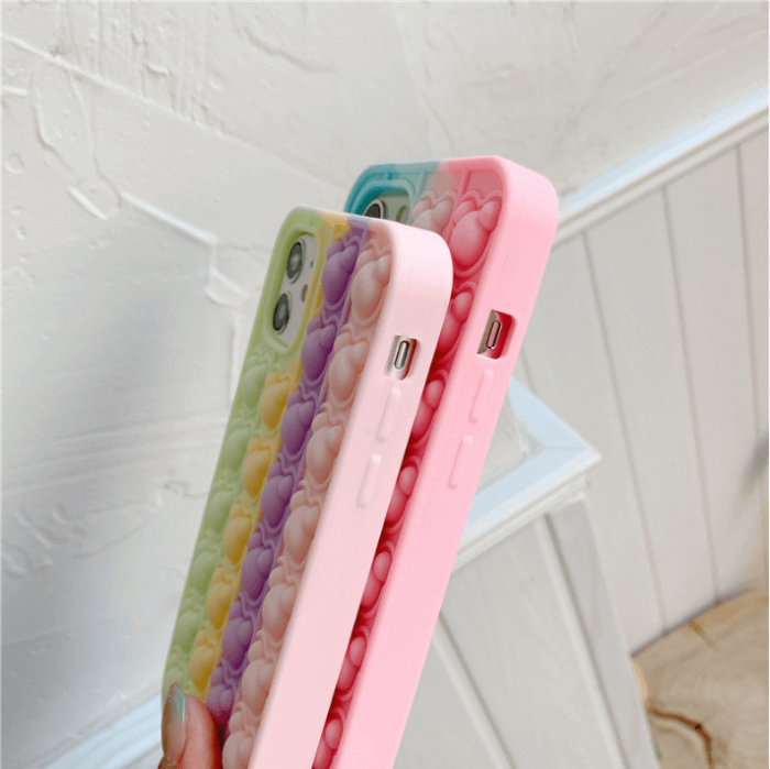 Fidget Toys - Panda Pop it Fidget Multicolor Skal till iPhone 13 Pro Max - Rosa
