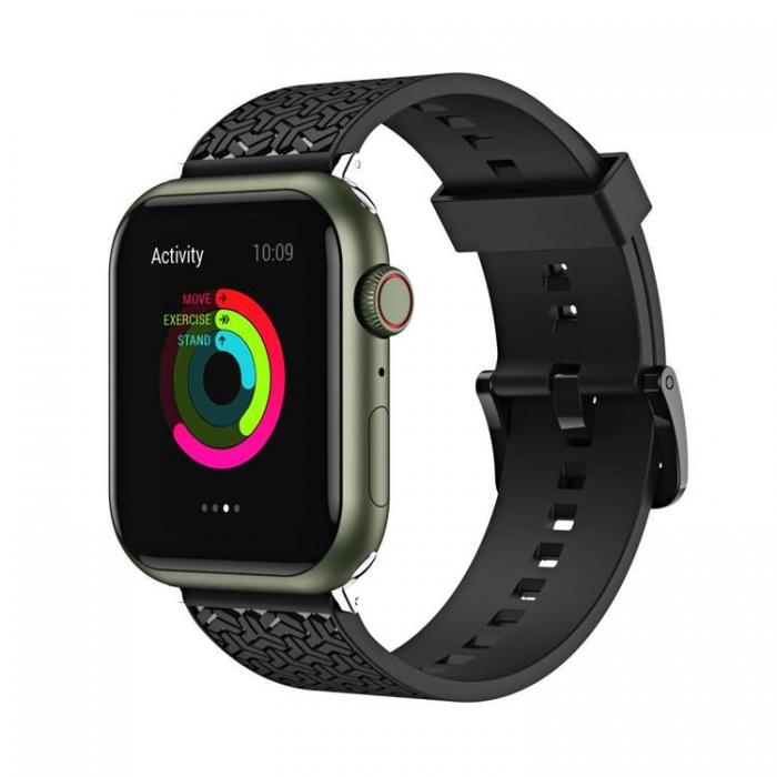 A-One Brand - Apple Watch 4/5/6/7/SE (42/44/45mm) Armband - Svart