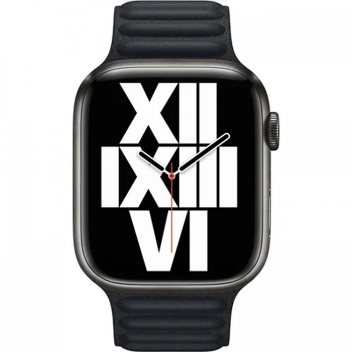 Apple - Apple Watch (45mm) Armband Lder - Midnight Svart