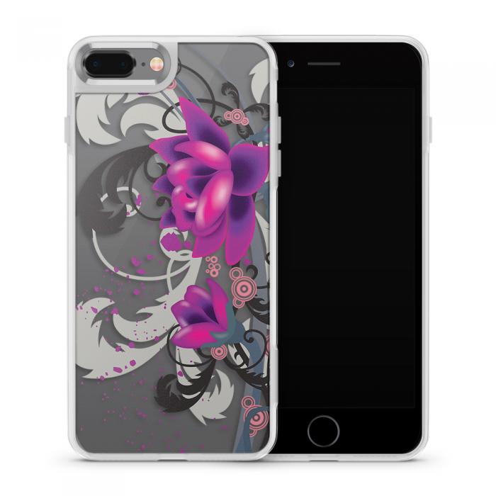 UTGATT5 - Fashion mobilskal till Apple iPhone 8 Plus - Lila Blommor