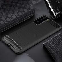 A-One Brand - Carbon Fiber Mobilskal Samsung Galaxy S21 - Svart