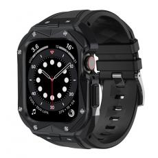 Kingxbar - Kingxbar Apple Watch 7/8 (45mm) Armband CYF140 2in1 Rugged - Svart