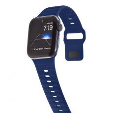 A-One Brand - Apple Watch 4/5/6/7/8/SE (38/40/41mm) Silikon Armband Sport Blå