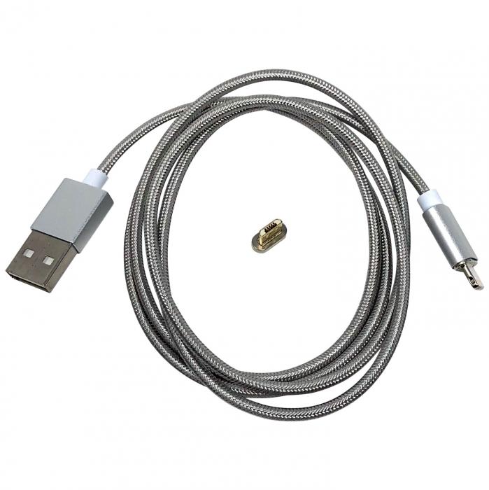 UTGATT5 - MOC Magnetic Cable Micro-USB + Lightning - Silver