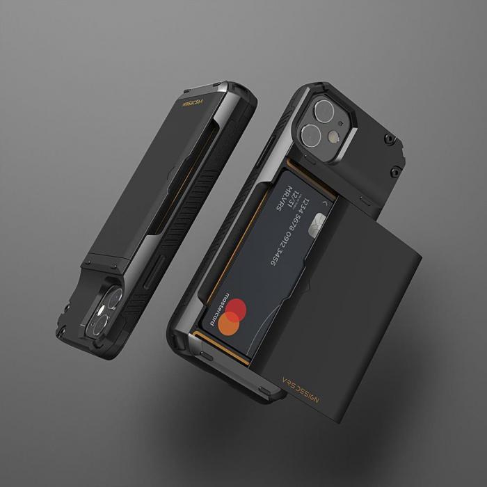 UTGATT4 - VRS DESIGN | Damda Glide Pro Skal iPhone 12 & 12 Pro - Svart