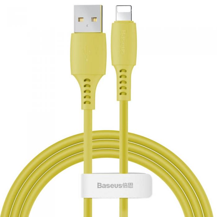 UTGATT5 - Baseus frgglad Kabel USB/ lightning 2.4A 1.2m Gul