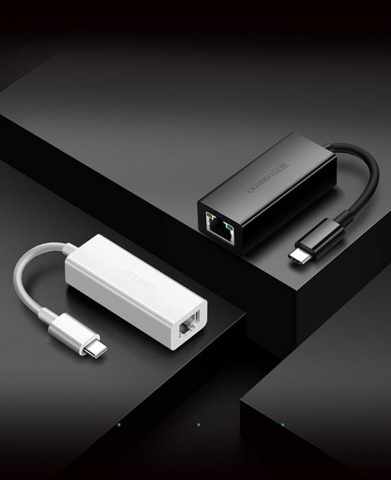 UTGATT5 - UGreen USB Type-C 1000Mbps Gigabit network adapter - Svart