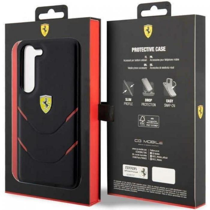 Ferrari - Ferrari Galaxy S23 Plus Skal Hot Stamp Lines - Svart
