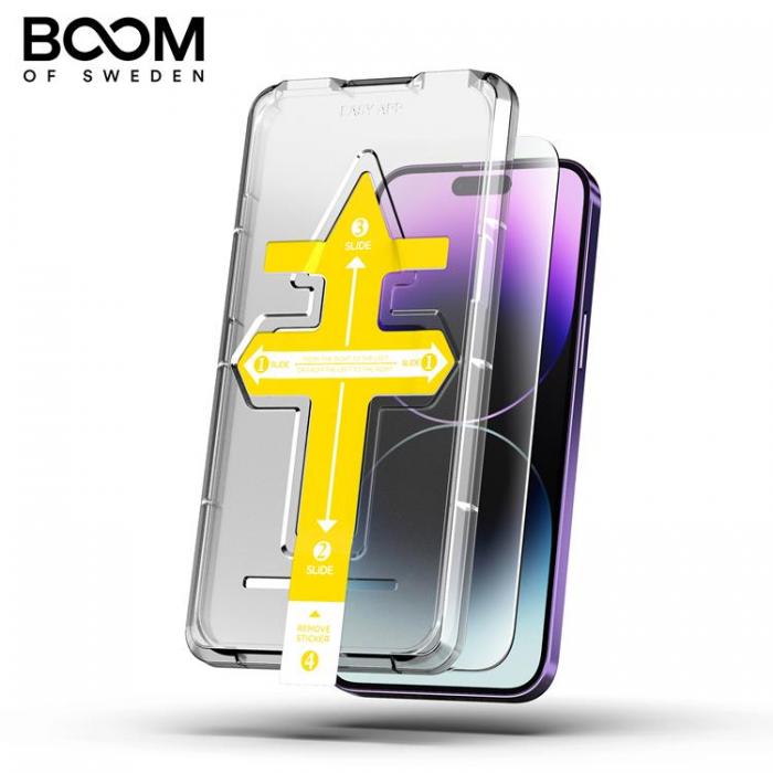 Boom of Sweden - LIVSTIDSGARANTI - BOOM iPhone 14 Pro Max Hrdat Glas Skrmskydd - 2 Pack