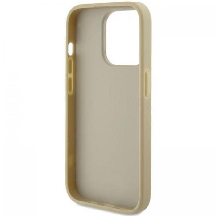 Guess - Guess iPhone 15 Pro Mobilskal Glitter Script Big 4G - Guld