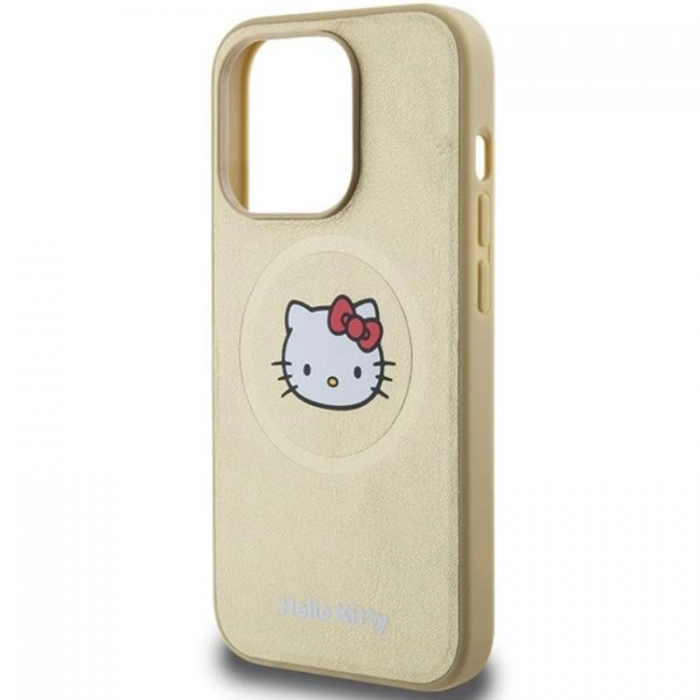 Hello Kitty - Hello Kitty iPhone 13 Pro Max Mobilskal Magsafe Lder Kitty Head - Guld