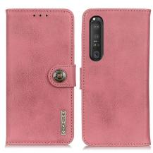 KHAZNEH - KHAZNEH - Plånboksfodral Sony Xperia 1 III - Rosa