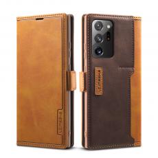 LC.imeeke - LC.IMEEKE Leather Card Holder Fodral Till Galaxy Note 20 Ultra - Brun