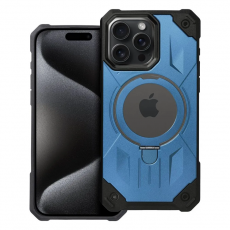 A-One Brand - iPhone 15 Pro Max Mobilskal Magsafe Ringhållare Armor - Blå