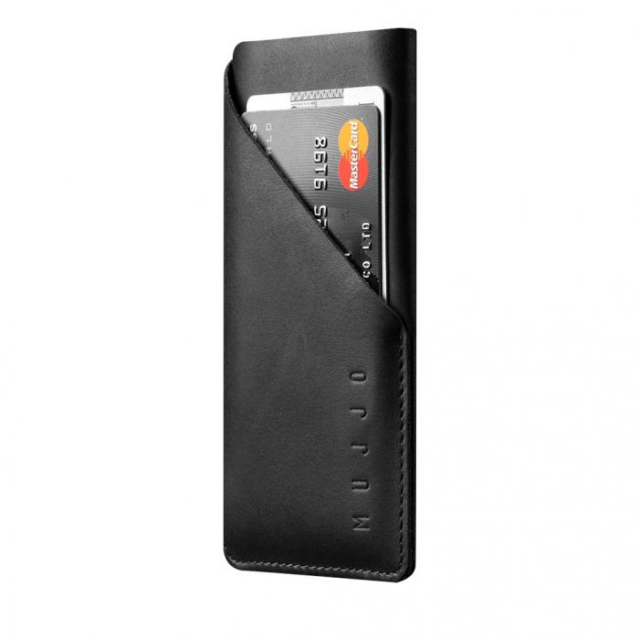 UTGATT5 - Mujjo Leather Wallet Sleeve av kta lder iPhone XS / X - Svart