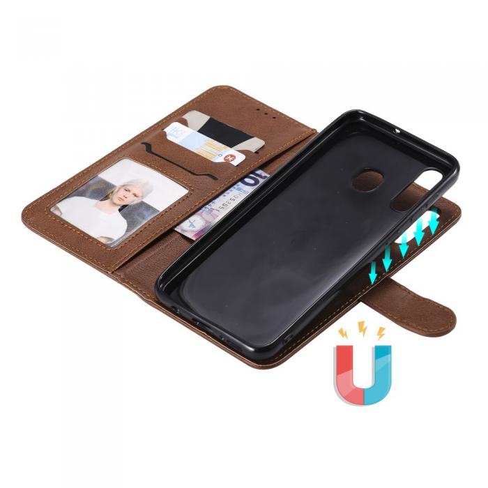 UTGATT4 - 2-in-1 Detachable Plnboksfodral till Samsung Galaxy A50 - Brun